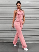 ICON Denim Jumpsuit With Straps For Women Washable