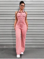 ICON Denim Jumpsuit With Straps For Women Washable