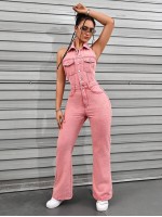 ICON Denim Jumpsuit With Straps For Women Washable